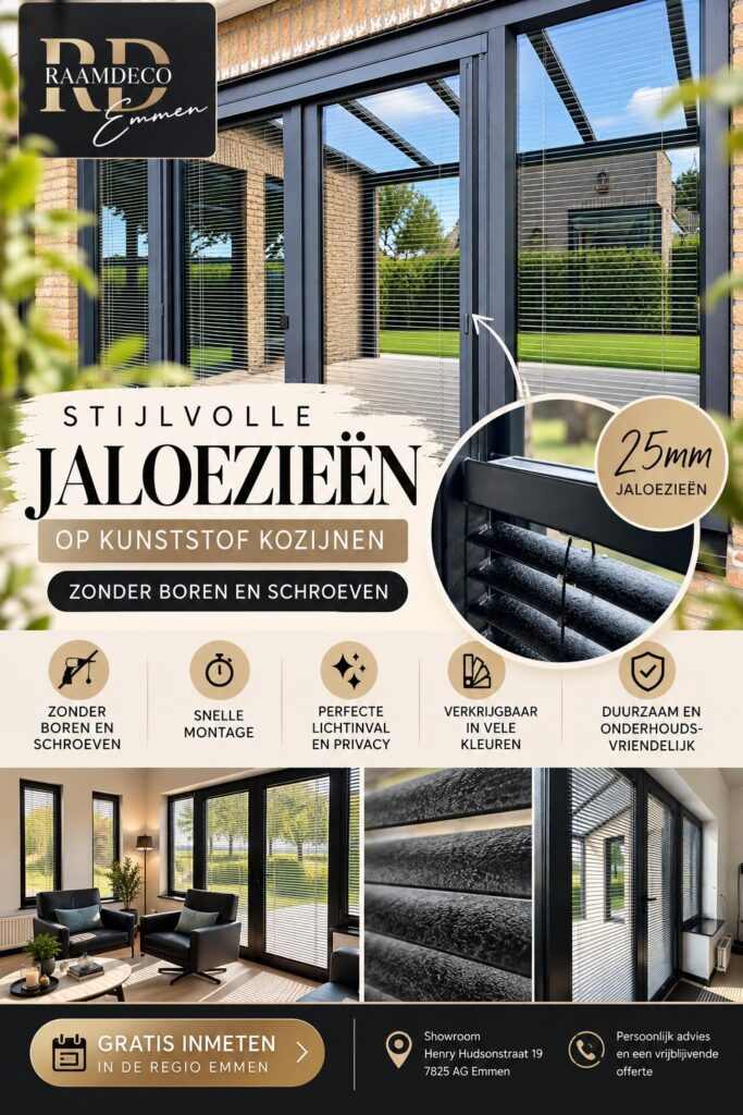 Jaloezieën zonder boren luxaflex 
Raamdeco-Emmen